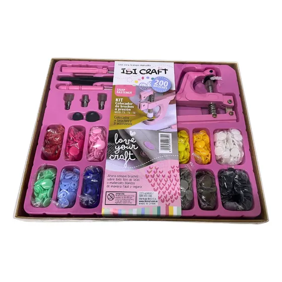 Kit Colocador De Broches A Presión Snap Pinza + 200 Botones