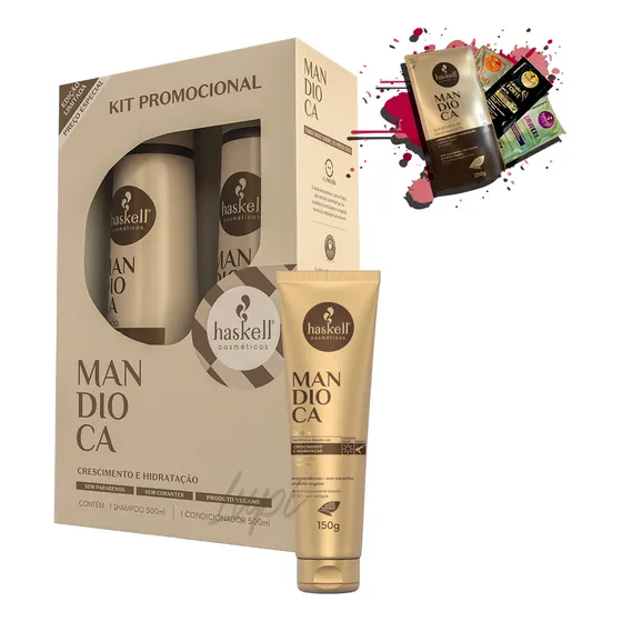 Kit Haskell Mandioca Promopack 500ml + Leave-in 150gr