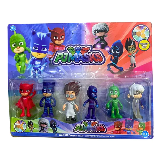 Bonecos Pj Masks 6 Personagens Menino Gato Garota Lunar Kit