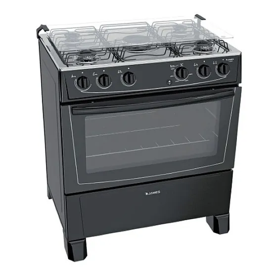 Cocinas James 5 Hornallas C150b Negro Encendido Autolimpian 