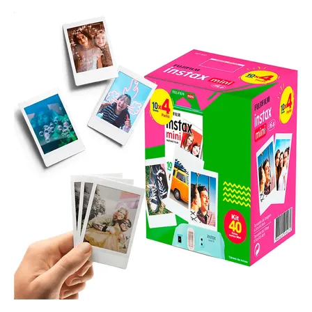 Filme Instax Mini Com 40 Fotos Fujifilm Original Branco