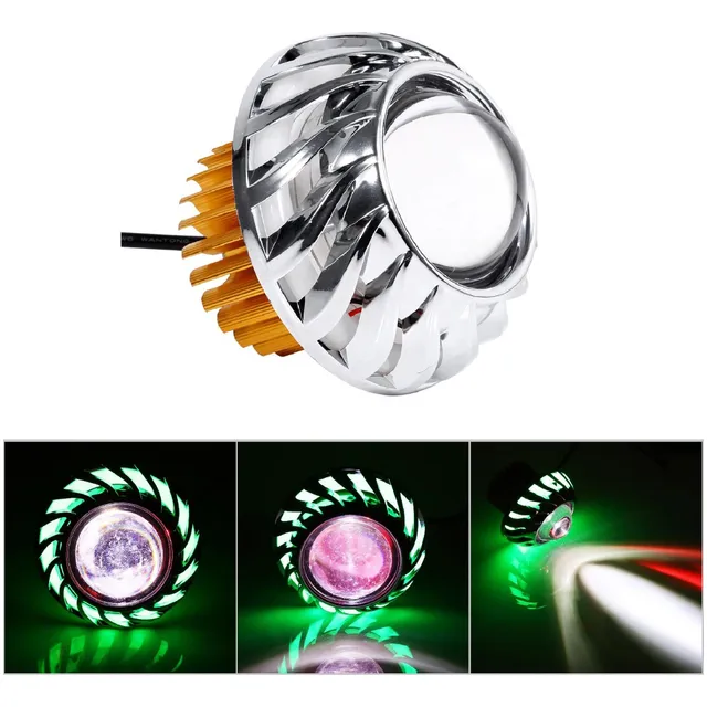 Faro Led Ojo De Ángel Y Demonio Verde Para Auto, Motocicleta