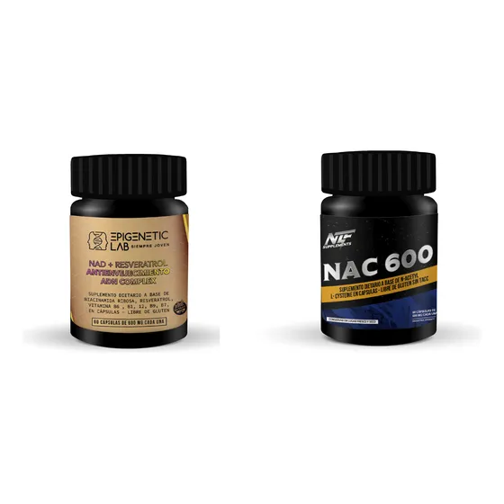 Nad + Resveratrol X 60 Cap + N Acetil Cisteina X 60 Cap 600