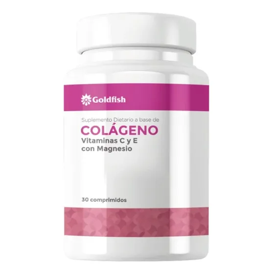 Colageno Vit C Y E Con Magnesio Y Calcio | Goldfish | X 30 