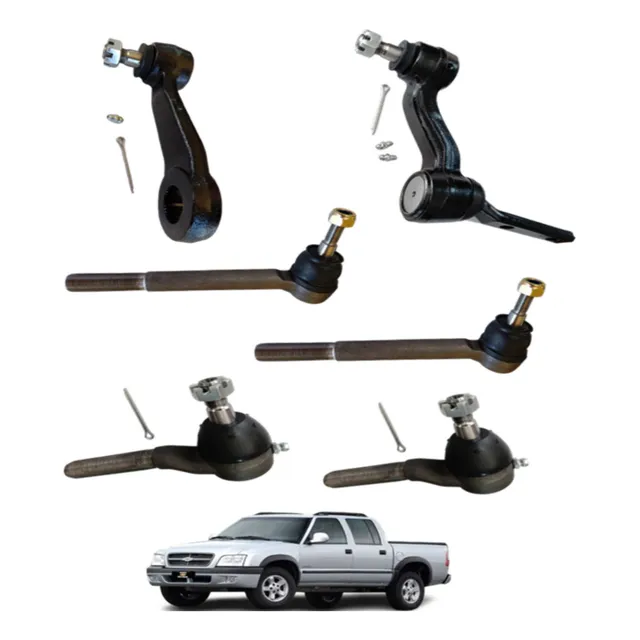 Kit 4 Extremos + Brazo Auxiliar + Pitman Chevrolet S10 1998
