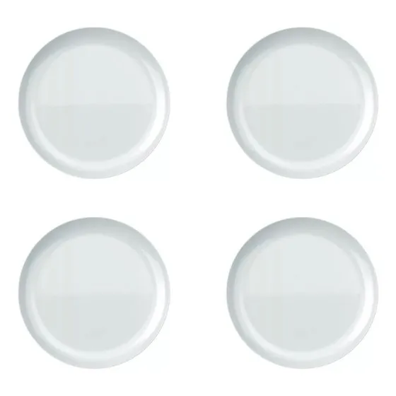 Jogo Prato Raso Opaline Nadir Vidro Blanc 27cm - Kit 4