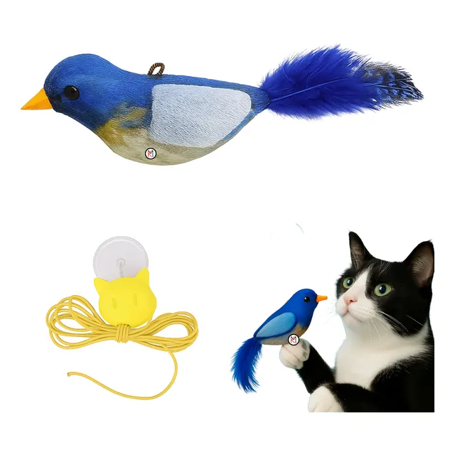 Juguetes Inteligentes Mascotas Gato Pajaro Volador Ventosa