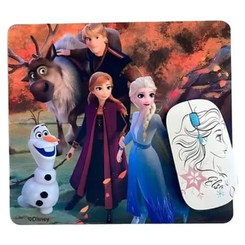 Mousepad - Mouse Inalambrico Disney Frozen, Nuevo Y Sellado