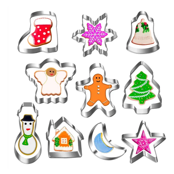 Cortador Galleta Navidad Arbol Muñeco Nieve Copo Casa