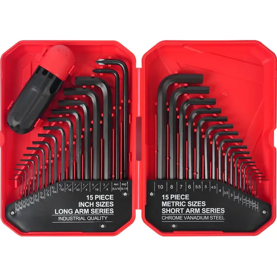 Llaves Allen Jgo 35 Pcs Mm Y Std Profesionales Largas