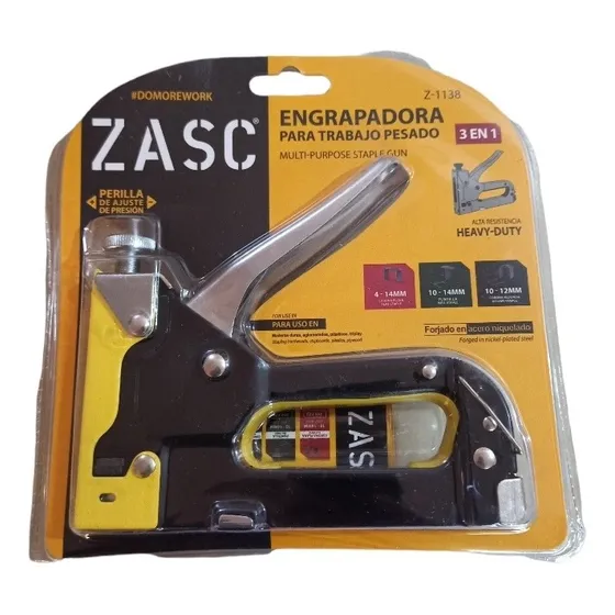 Grapadora Para Tapicería Manual Con Perilla Ajustable 3 En 1