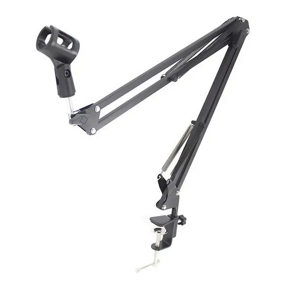 Soporte Metálico Brazo Ajustable Atril De Micrófonos