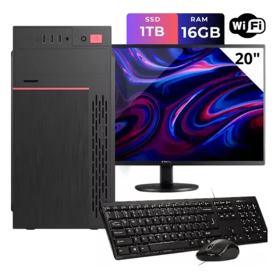 Computador Pc Escritorio Rapido Intel I5 16gb Ssd 1tb + Wifi