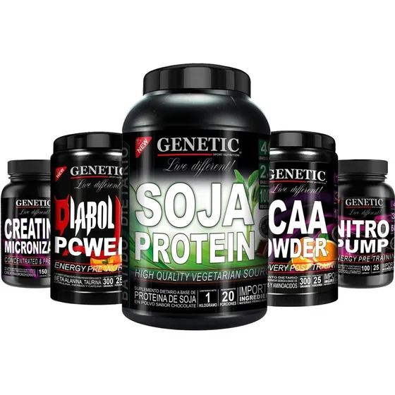 Anabol 5 Vegano Proteina Pre Post Entreno Creatina Genetic