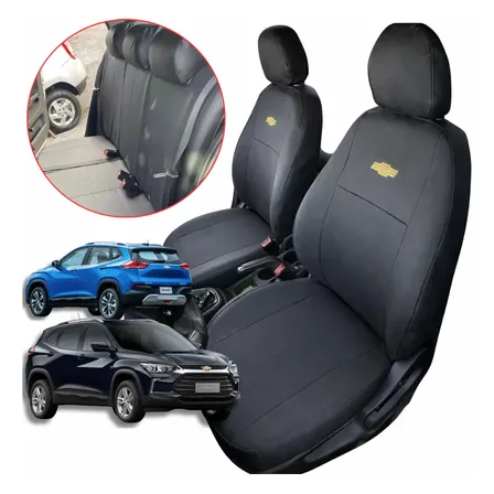 Capas Bancos Carro Couro Sob Medida Nova Tracker 2021 A 2026 Preto 2026