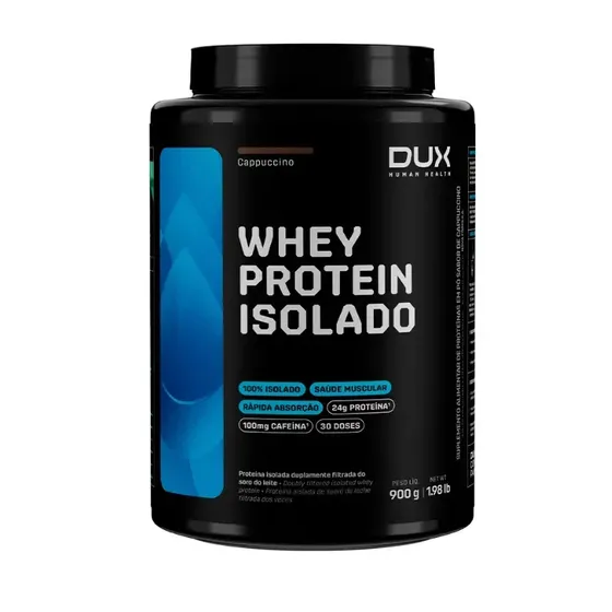 Whey Protein Isolado Dux Nutrition - Pote 900g Sabor Cappuccino