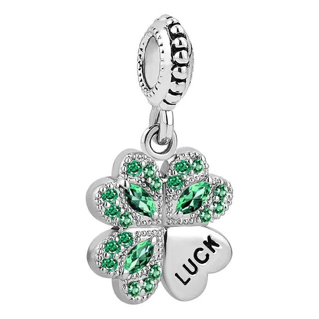 Charm Dije Plata 925 Colgante Trebol 4 Hojas Luck /todojoyas