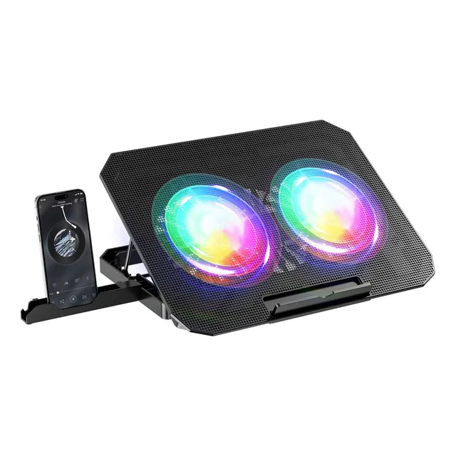 Soporte Para Laptop Disip Disipador De Calor Ajustable Negro