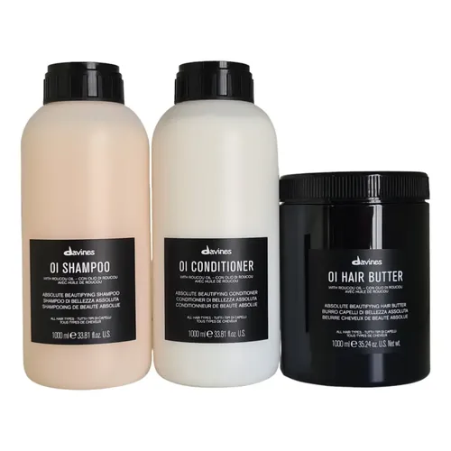 davines OI HAIR BUTTER 1000ml、250m Davines Oi Shampoo + Condicionador + Oi Hair Butter 1000ml