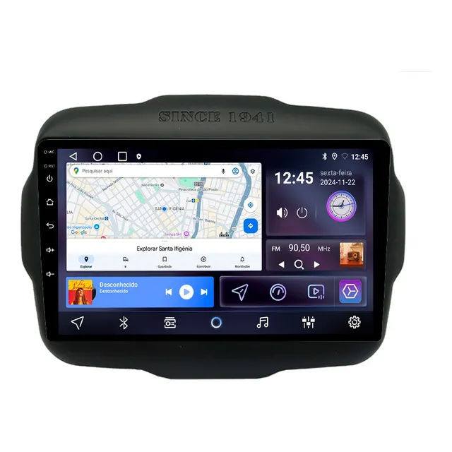 Multimidia Renegade 16/25 9p Android 14 Auto Carplay 4/64gb