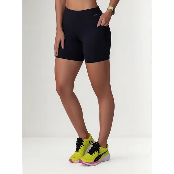 Short Com Bolso Lateral Feminino Bermuda Fitness Selene