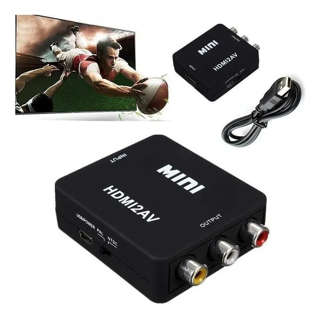 Convertidor Conversor Hdmi A Rca Ps4 Bluray Android Celular