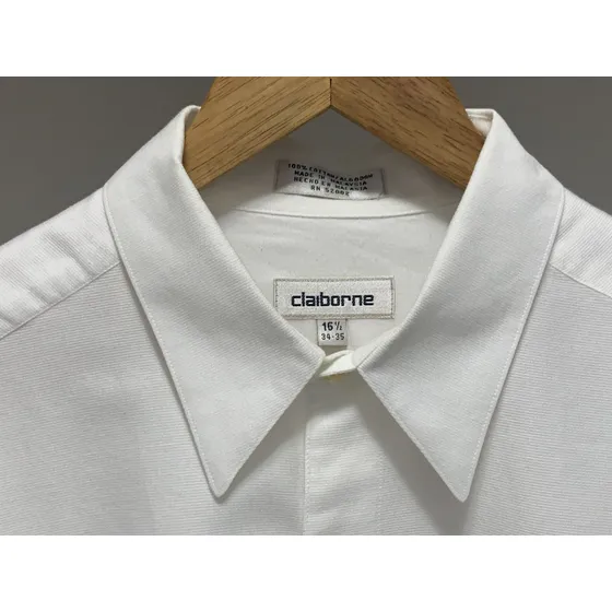Camisa Blanca Para Caballero Marca Claiborne .con Doble Puño