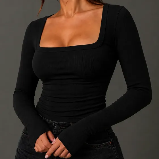 Blusa De Frio Segunda Pele Feminina Manga Longa Canelada