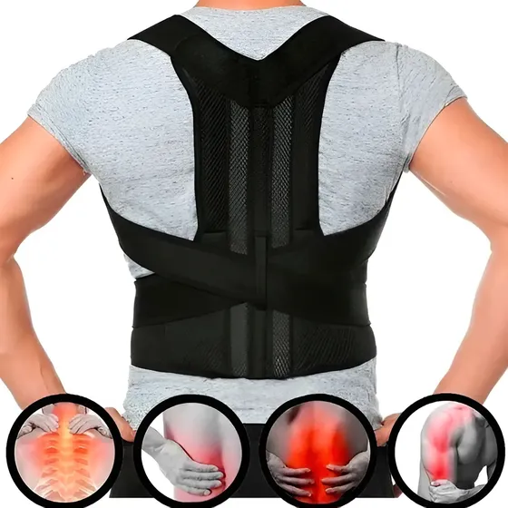 Colete Cinta Modeladora Corretor Postural Coluna Lombar Meno