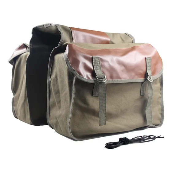 Alforjas Para Bicicleta, Bolsa Trasera De Lona De Gran Capac