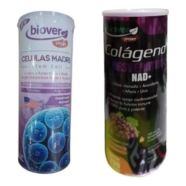 Pack Celulas Madre + Colageno Resveratrol Biover 700 Gr C/u