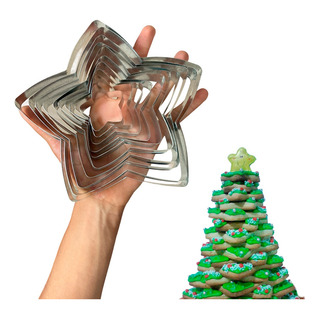 Cortadores De Galletas Estrellas Para Arbol De Navidad 3d Cortadores De Galletas Estrellas Para Arbol De Navidad 3d