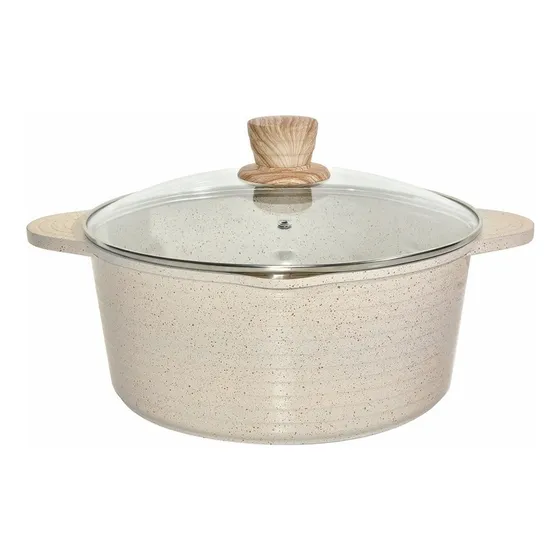 Olla Cacerola Antiadherente Cuori C24-cuccina 24 Cm Color Beige