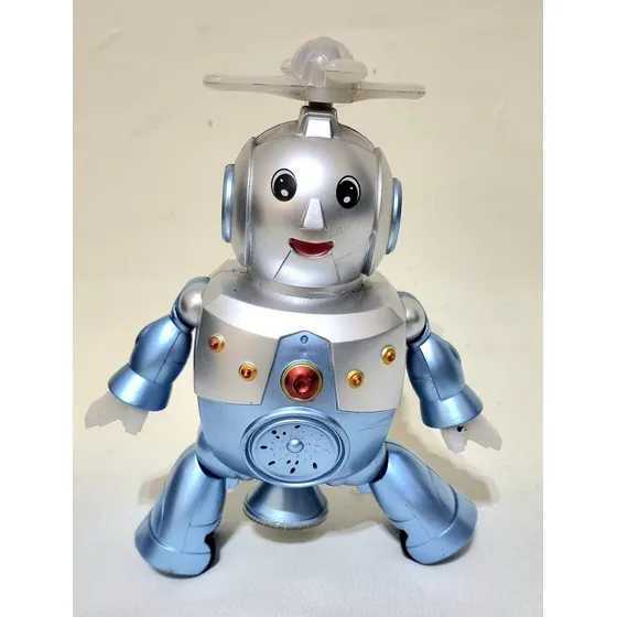 Robot Giratorio 360°, Luces Led , Musical. A Pilas. 20 Cm