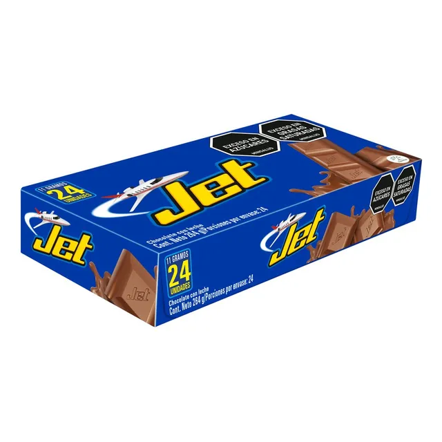 Chocolatina Jet Leche Plegadiza X 24 Unidades X 12 Gr