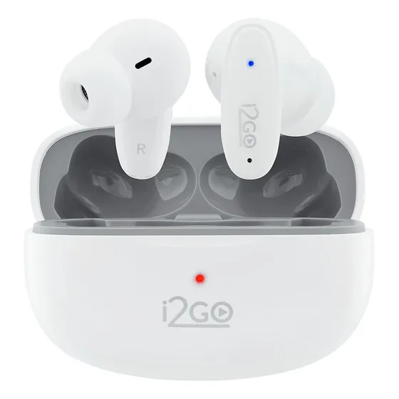 Fone De Ouvido Sem Fio Air Buds Go 2.0 I2go Até 48h Bateria Cor Branco