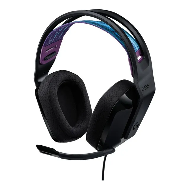 AURICULARES G335 CON MICRÓFONO Y CABLE GAMING LOGITECH G COLOR NEGRO