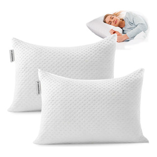 Set De 2 Almohadas Memory Foam Gel Cómoda Suave Ajustable Set De 2 Almohadas Memory Foam Gel Cómoda Suave Ajustable