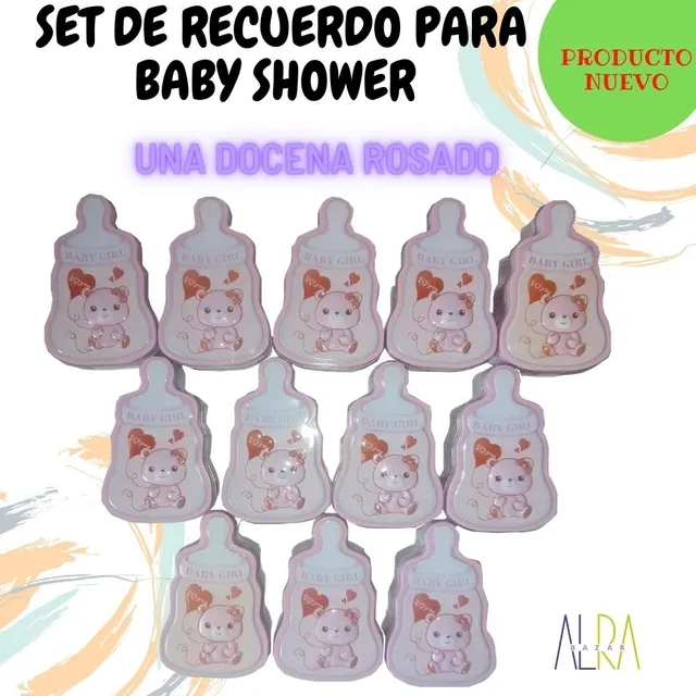 Adornos Baby Shower Recuerdos Teteros Niñas Recuerditos