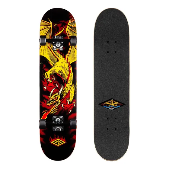 Monopatín Completo Powell Golden Dragon - Flying Dragon X )