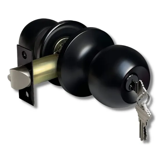 Cerradura De Pomo Con Llave Para Puertas De Interior Negro