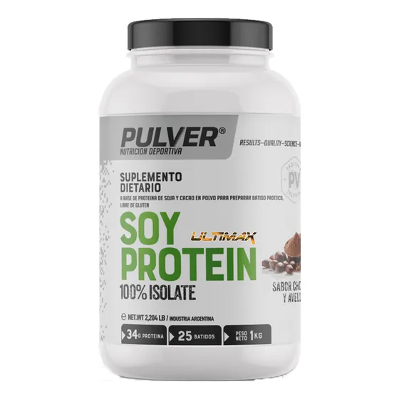 Pulver Soy Protein 1 Kg Polvo Sabor Chocolate Y Avellanas