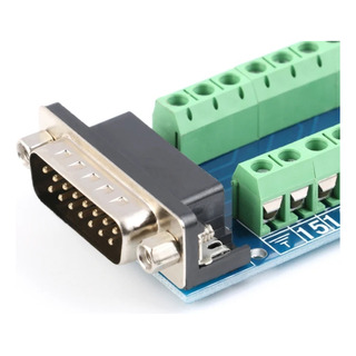 Adaptador Db15 Macho Borne Parafusos Adaptador Db15 Macho Borne Parafusos