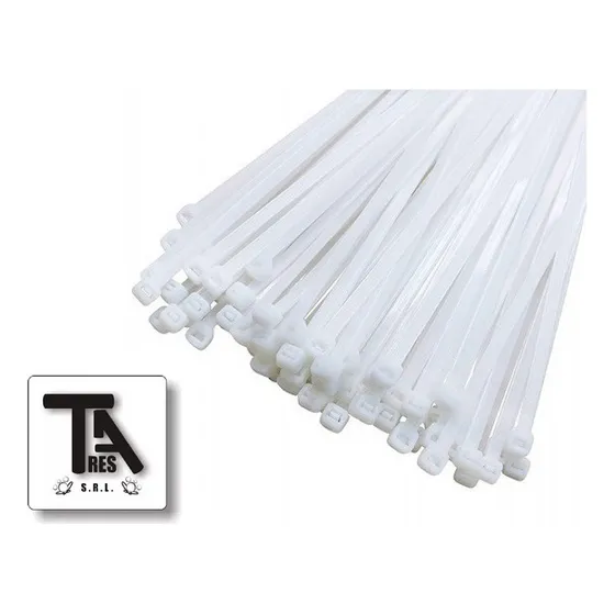 Precinto Collarín Plástico Blanco 4.8 X 500mm 1000pza Tresa 