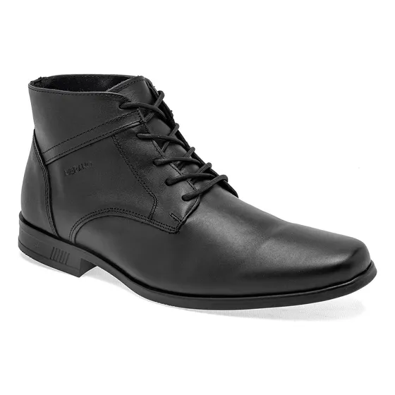 Botin Casual Hombre  Merano 48150 Color Negro En Piel D9