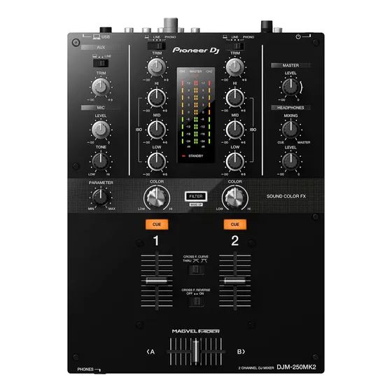 Mezclador Dj Pioneer Djm-250mk2 De 2 Canales | Cuotas sin interés