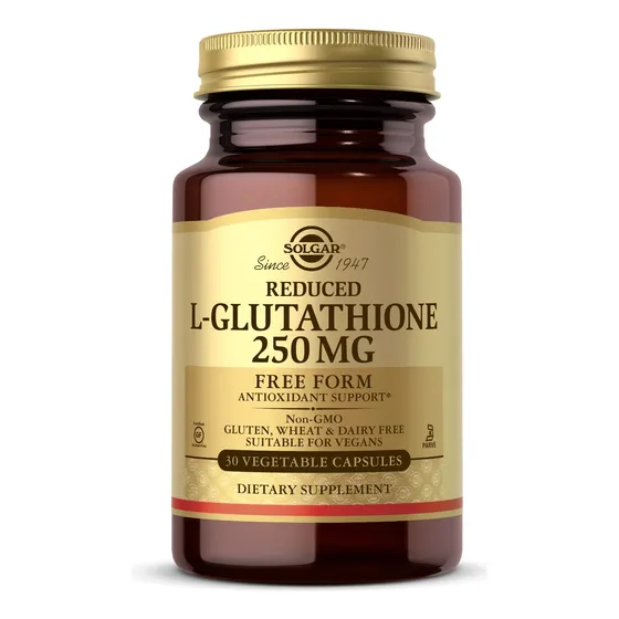 Suplemento Solgar De L-glutatión Reducido 250 Mg 30 Cápsulas