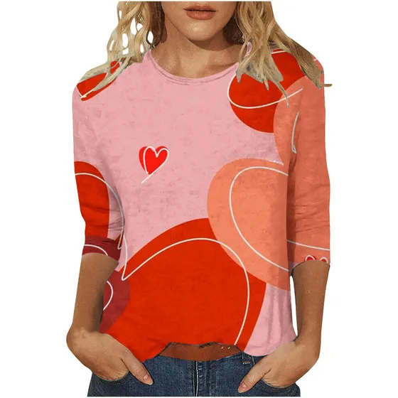 Camiseta San Valentin Para Niña Camisa Navidad Mujer Manga 3