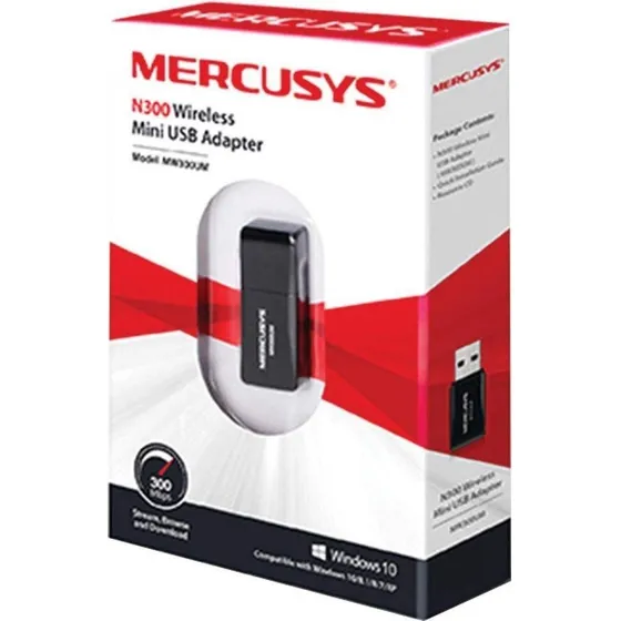 Mini Adaptador USB Inalámbrico N300Mbps MW300um Mercusys