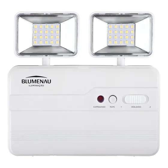 Blumenau Iluminação luminária emergência Ref.: 40011224 - Bloco Emergencia 1200 Lumens 5w 6500k Cor Branco 127/220V